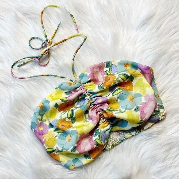 ZARA floral cinched halter crop top - Picture 11 of 12